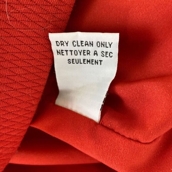 New Kay Unger Sleeveless Split Neck Wool Dress‎ size 6 Coral - Picture 12 of 12